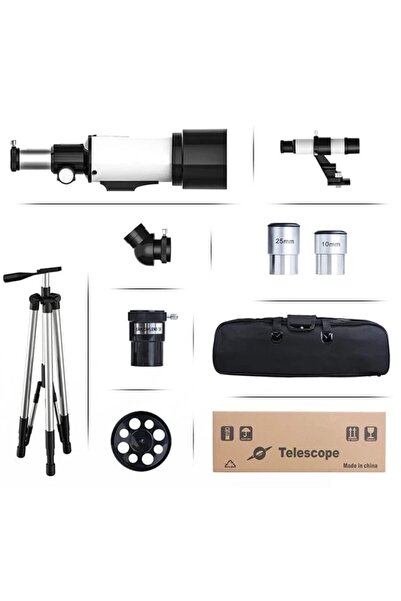 Nikula 400 x 70 Mm Açıklıklı Refrakter Teleskoplar 15x - 150x Telefon Adaptörlü Reflex