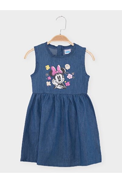 Disney Lacivert Kız Çocuk Mınnıe Elbise