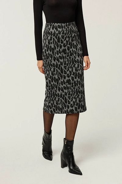 Hiccup Fusta midi cu imprimeu leopard slim Fit