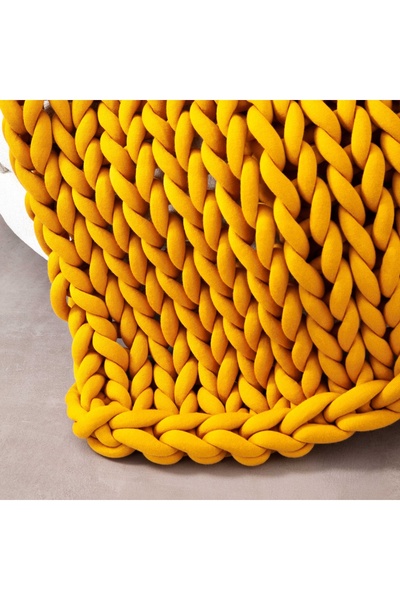 Mudo Home Abella Koltuk Şalı Hardal 120x180