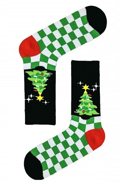 CARNAVAL SOCKS Χριστουγεννιάτικη κάλτσα με μοτίβο πεύκου