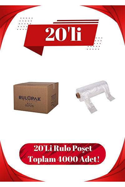 Rulopak Rulo Poşet 20'li Toplam 4000 Adet!
