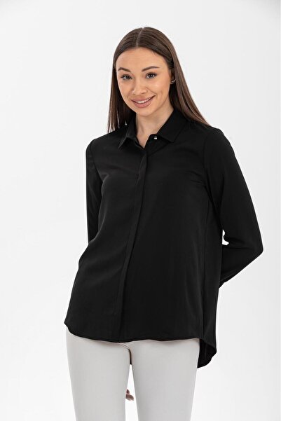 PERA MODA Cămașă Jessica scurtă în față și lungă în spate