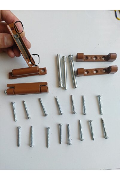 Van Aks Meşe Yapı Pencere Menteşe 3 Lü Set Kahverengi? 70*60 Lik Seri?ye Uygun