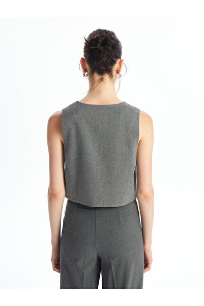 LC Waikiki Xside Women's V-Neck Plain Classic Vest