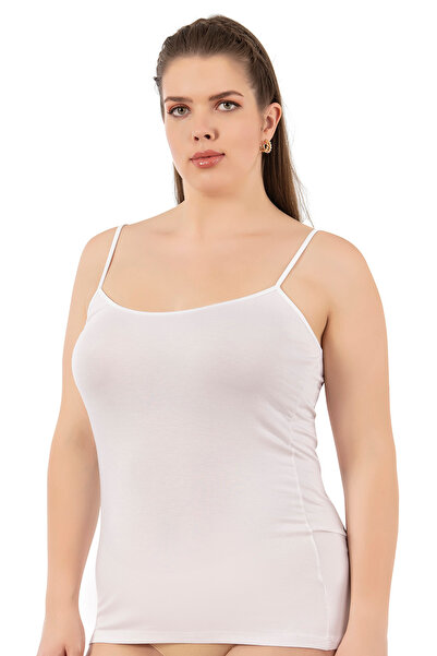 ÖZKAN underwear Özkan 25923 6 Pack Women's Viscose Rope Strap Bias Soft Thin Strap Large Large Size Athlete