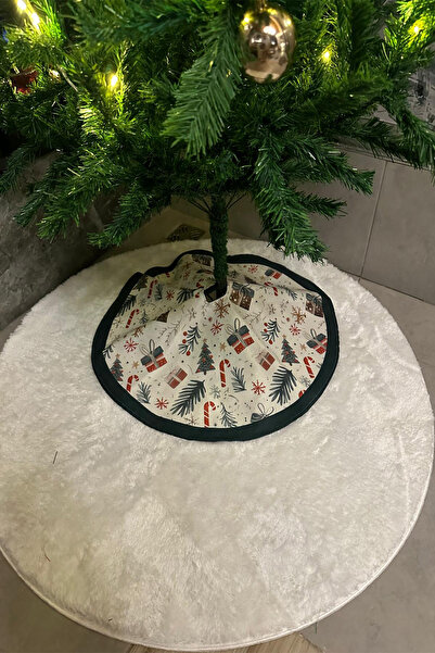 aymira home عيد الميلاد شجرة الصنوبر غطاء القدم قماش قابل للغسل مع الفيلكرو 6...