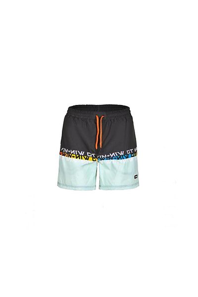 Fujin Pro Angler - Anthracite Turquoise L Short Sleeve Swimsuit