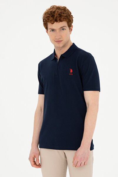 U.S. Polo Assn. تي شيرت رجالي باللون الأزرق الداكن 50288318 -VR033