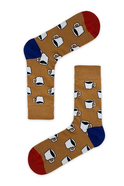 CARNAVAL SOCKS Κάλτσες με μοτίβο καφέ σε φλιτζάνι