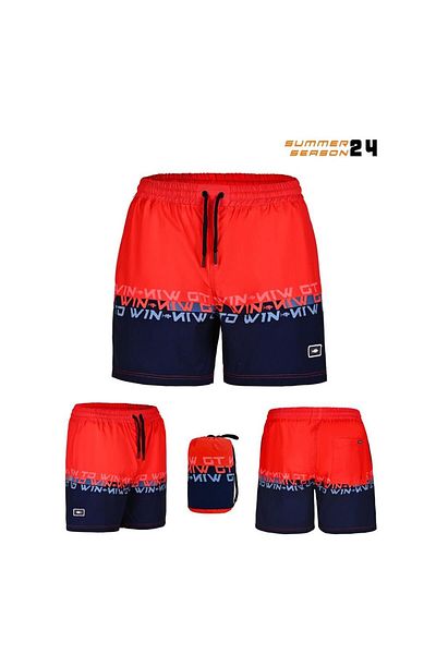 Fujin Pro Angler - Scarlet Dark Navy L Short Swimsuit