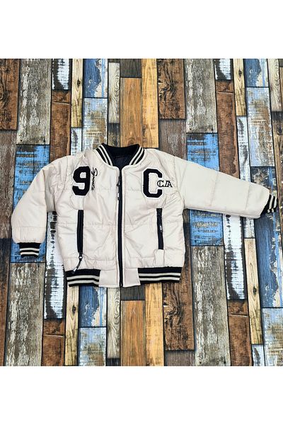 Esterella college zippered puffer jacket/men's college jacket/zippered college puffer jacket