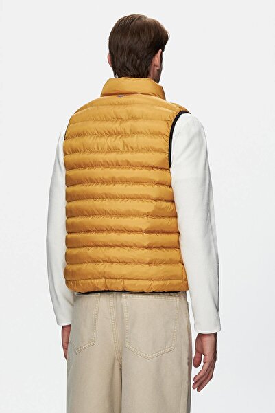 UCLA BLUME Sarı Fermuarlı ve Cepli Polyester Standard Fit Erkek Yelek