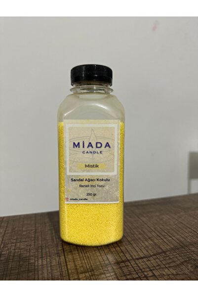 Mystic Sandalwood Scented Essential Colored Pearl Powder Candle Wick Gift Infinity Candle 250gr
