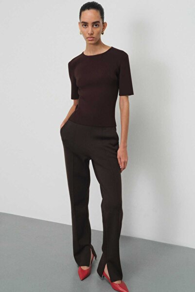 Mısırlı Regular Fit Brown Women's Trousers