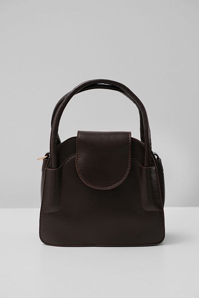 Black Fashion حقيبة يومية بغطاء بني