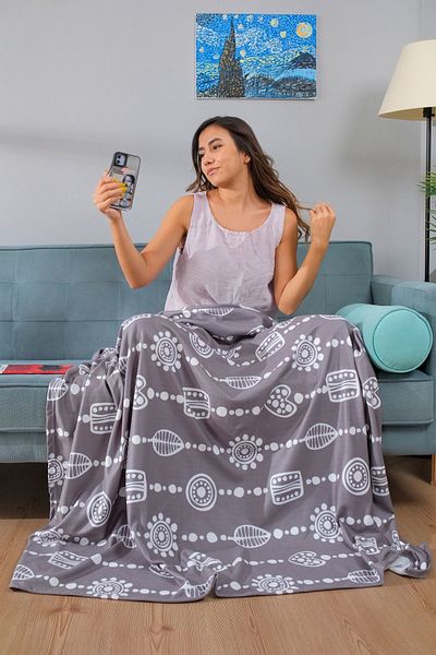 Dotamess Printed Fleece Single Tv Blanket
