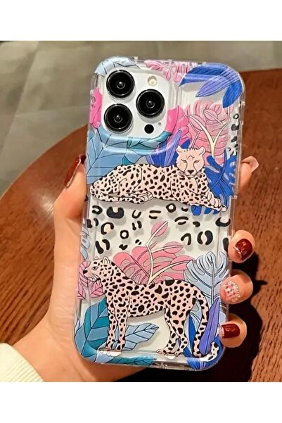 Burroe Atalier İphone 13 promax orman leopar baskılı yumuşak silikon telefon ...