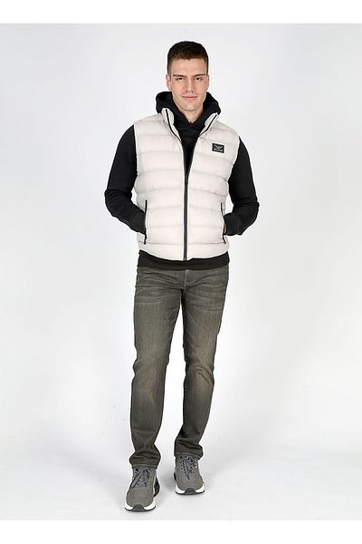 Lee Cooper Men's Vest - Stone, 251 Lcm, 235001   Bristol Stone