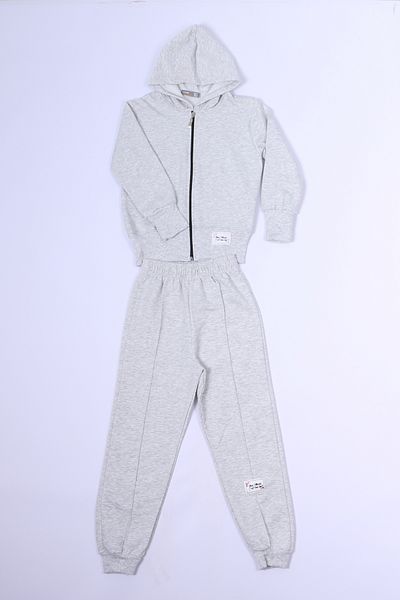 HÇM Girl's Hooded Tracksuit Set - Zippered C48