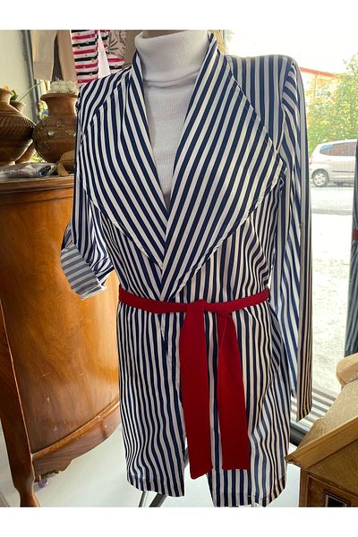 MUTLUDÜNYAM 80cm Striped Shirt-Jacket Set
