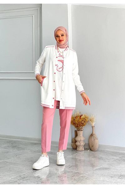 Cardella Σετ Hijab 3 τεμαχίων από ύφασμα Camelya Seasonal Crepe
