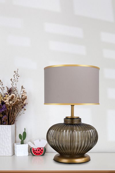 MINIMAL ETICARET VE BILGI TEKNOLOJILERI Black Ellipse Transparent Glass Lampshade