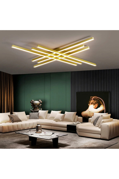 ZR AYDİNLATMA Zr Aydınlatma Gold Eskitme 105x105cm 6500k, Kumandalı, Led Tava...