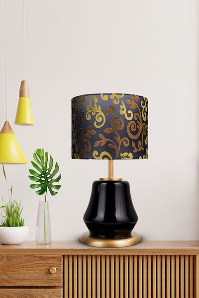 MINIMAL ETICARET VE BILGI TEKNOLOJILERI Elite Gloss Black Lampshade Glass