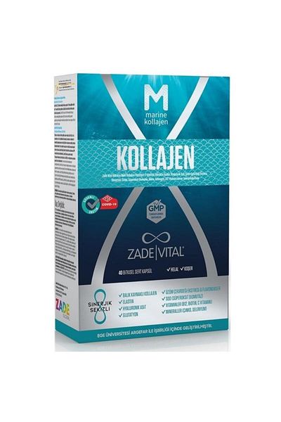 Zade Vital Collagen Supplement Food 40 Herbal Hard Capsules