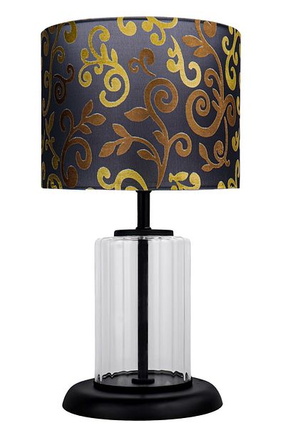 MINIMAL ETICARET VE BILGI TEKNOLOJILERI Monarch Transparent Black Striped Glass Lampshade