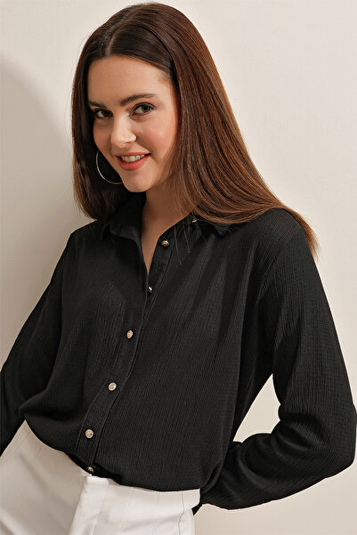 Bigdart 20160 Örme Gömlek - Siyah