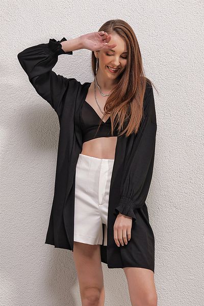 Bigdart 5882 Lässiger Kimono – Schwarz