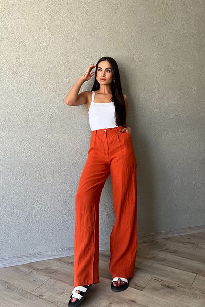 Seda Yalçın Atelier Tile Front Pleated Linen Trousers