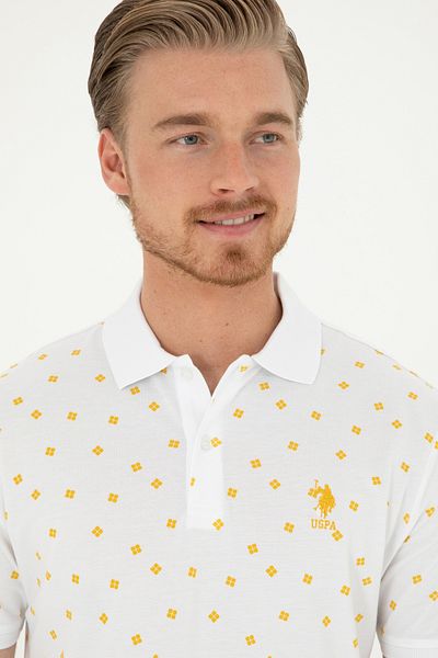 U.S. Polo Assn. Men's Regular Fit Polo Neck Saffron T-Shirt 50288378 -Vr043