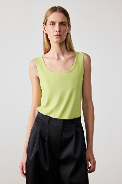 Mısırlı Lime U Collar - Sleeveless Women's Tank Top