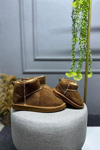 woltybaby Unisex Çocuk Kalın Taban İçi Tüylü Günlük Mini Yarım Bot
