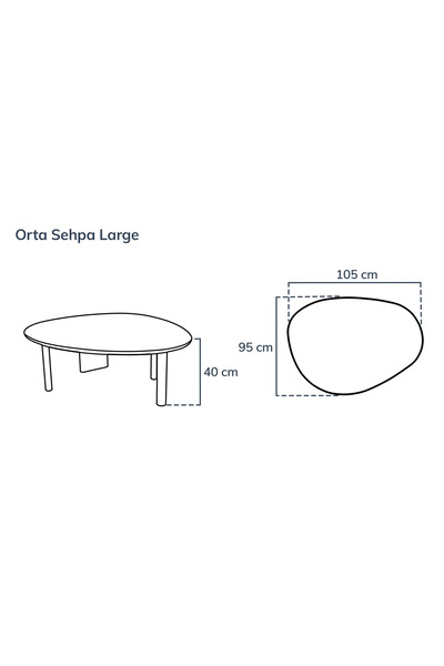 Normod Mandel Masif Meşe Orta Sehpa Large