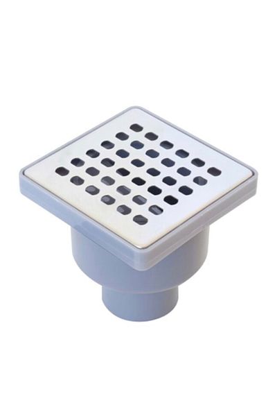 Egeyıldız 50 Bottom Outlet Chrome Floor Drain Bathroom Drain Pipe - 10*10