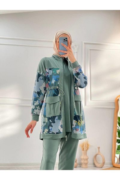 Cardella Camellia Triple Hijab Vest Mesh Set