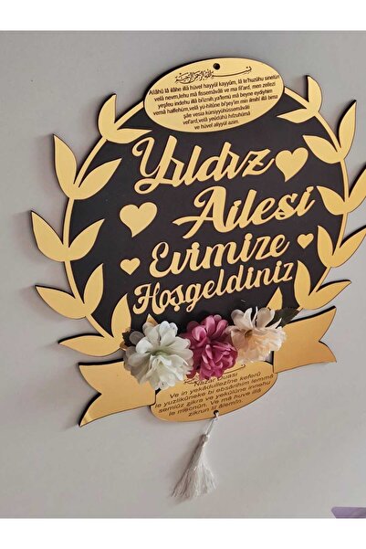 mrchediyesepeti KAPI SÜSÜ AYNALI PLEKSİ Çok Şık (KALİTELİ 1 sınıf) ÇİÇEKLİ KİŞİYE ÖZEL