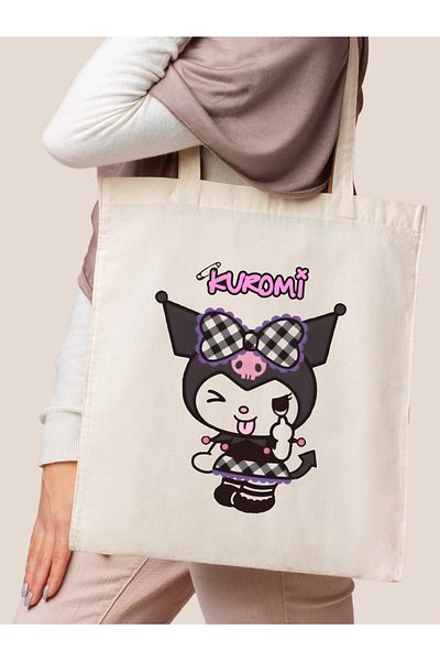 Cemira Geantă de tote Kuromi Design Geantă de stofa