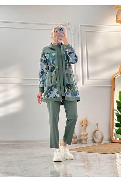 Cardella Camellia Triple Hijab Vest Mesh Set
