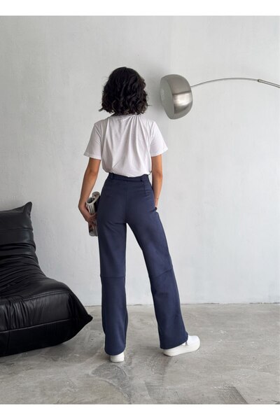 winmoda Ελαφρύ σουέντ παντελόνι - Φαρδύ πόδι Bagy Model