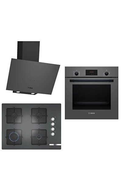 Bosch Gri 3 Lü Ankastre Set 264 ( HBF512BH1T - POP7C9O12O - DWK64PJ70T )