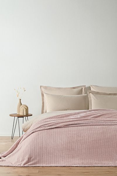 Puffy Trinity Wellsoft Double Blanket - Powder