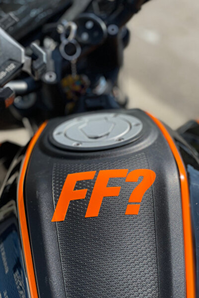 Banxtre Neon Orange Ff? Motor-Car-Helmet Sticker Label - 10Cmx5Cm (1 Piece)