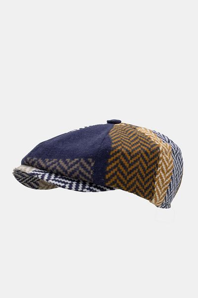 Külah Men's Multicolor Patchwork Artistic Patterned Wool Winter Cap