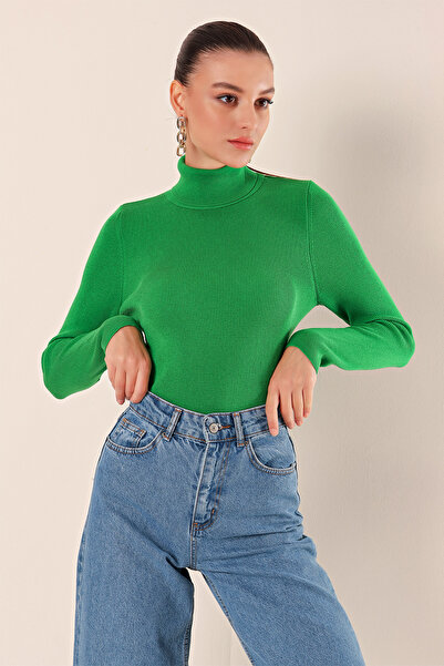 Bigdart 15825 Rollkragen-Strickpullover - Grün