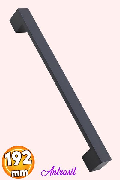Badem10 192 MM - 19,2 CM Sertar pentru mobilier din metal antracit, dulap de bucătărie și mânere